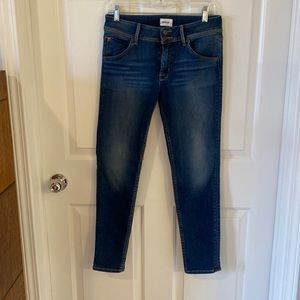 Hudson medium wash skinny mid rise cropped jeans size 28
